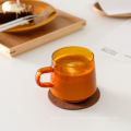 Tazas de té de vidrio coloreadas tazas de café